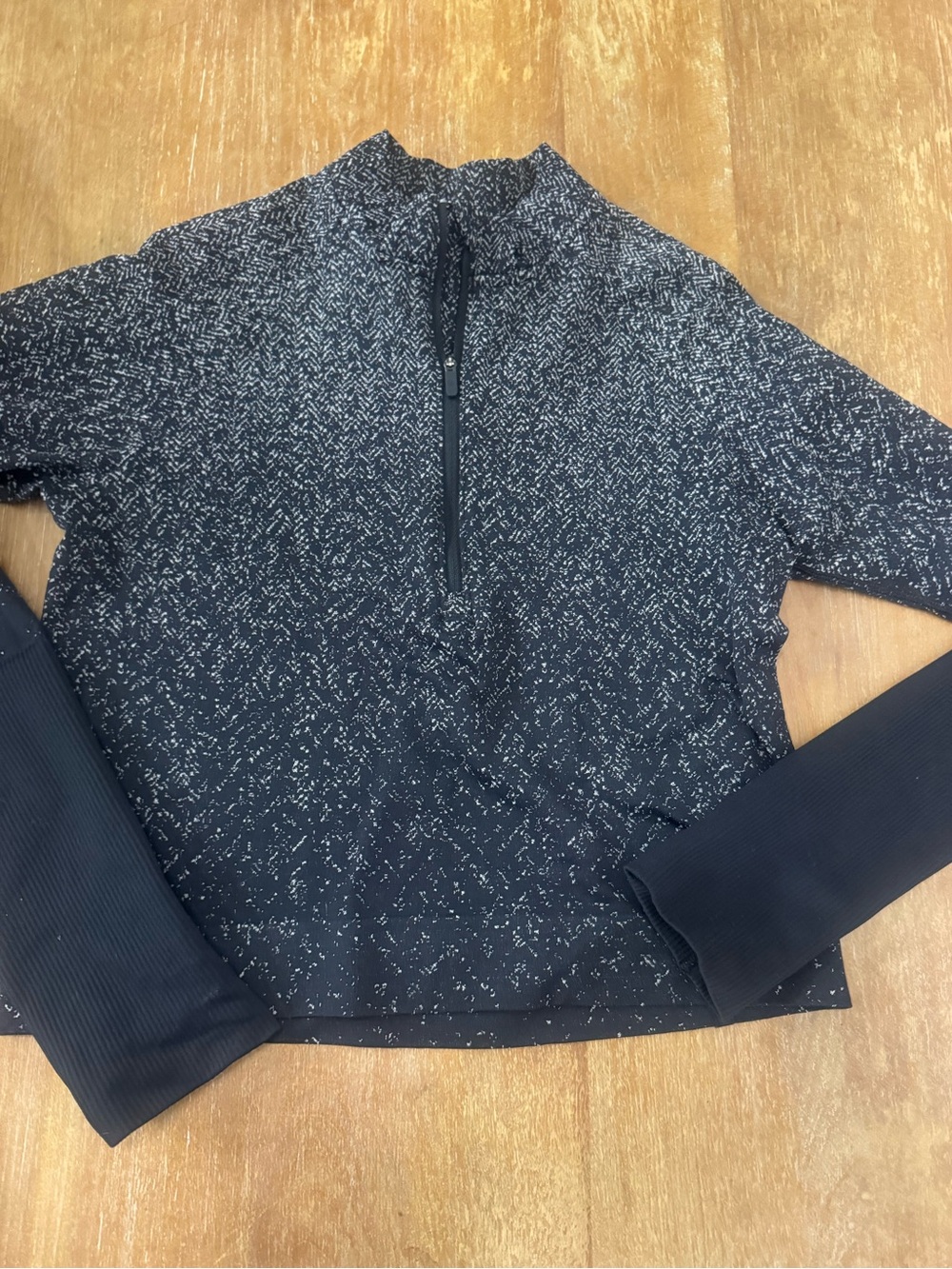 lululemon athletica Black Space-Dye Quarter-Zip Pullover